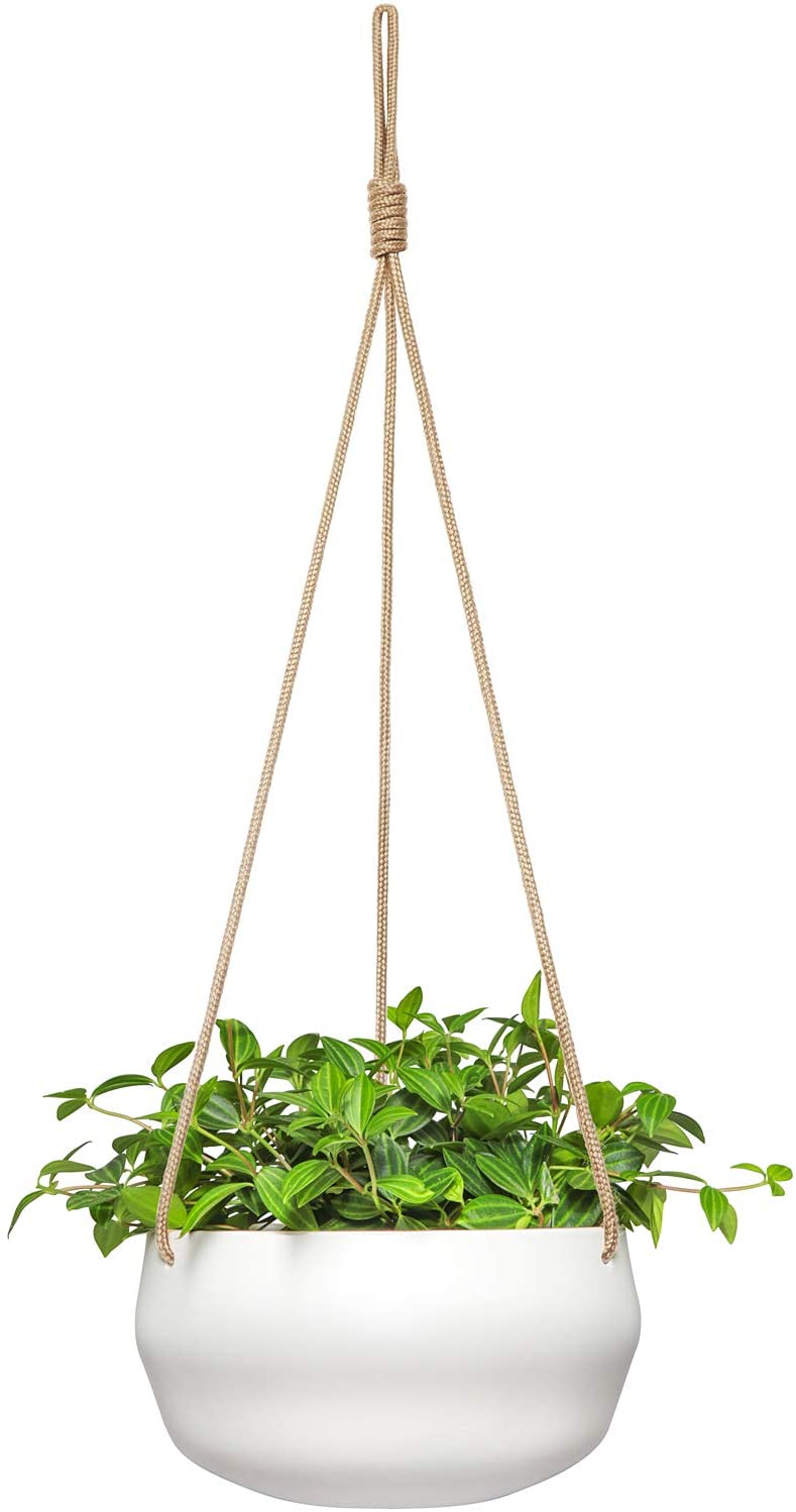 A picture example of a mkono 8 inch ceramic hanging planter